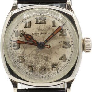 Vintage Burlington Men's Mechanical Wristwatch Barbezat Bole Swiss 14k GF